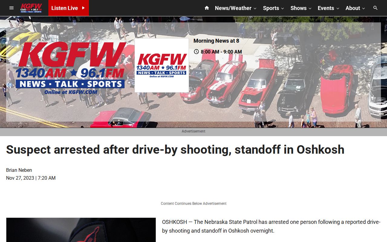 Garden County crime news regional Oshkosh incident report